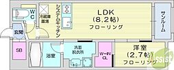 札幌市豊平区豊平一条4丁目マンション 1LDKの間取図画像