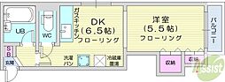 クレセント細川北25条 1DKの間取図画像