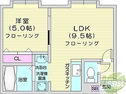 ソティーヌN24 1LDKの間取図画像