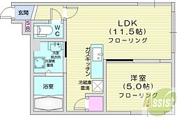 ザレジデンス 1LDKの間取図画像
