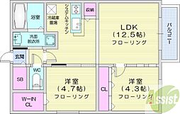 REGINAN22 2LDKの間取図画像