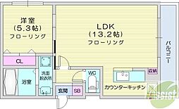 プレシャスレジデンス元町 1LDKの間取図画像