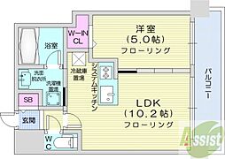 MODENAFINEST 1LDKの間取図画像