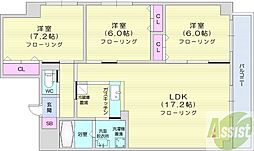 patioS7 3LDKの間取図画像