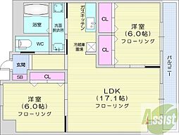 patioS7 2LDKの間取図画像