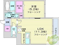 ベラージオN22 1LDKの間取図画像