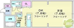 スカイパレス 1DKの間取図画像