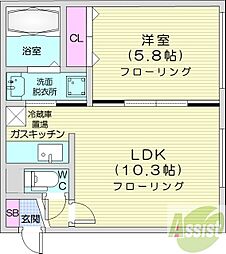 セレーノ 1LDKの間取図画像