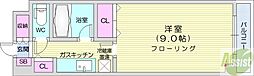 エレガンス円山 1Kの間取図画像