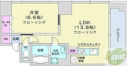 ビッグタワー大通公園 1LDKの間取図画像
