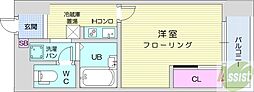 D'sVARIE札幌レジデンス 1Kの間取図画像
