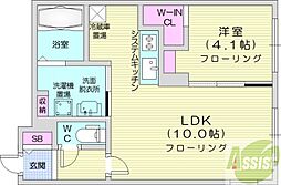 ラグランジュ元町 1LDKの間取図画像