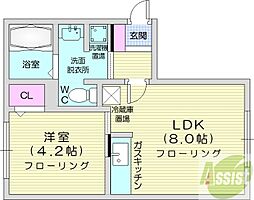 タカラノースデュオ 1LDKの間取図画像