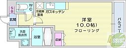 ピュア26 ワンルームの間取図画像