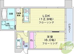プランシード北円山 2LDKの間取図画像