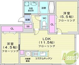 N'smaisonS5 2LDKの間取図画像