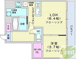 MODENACENTRO 1LDKの間取図画像
