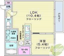 モルティーニN20 1LDKの間取図画像