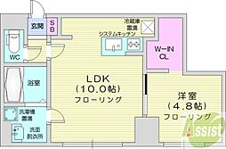 LAVERA大通公園 1LDKの間取図画像