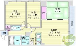 エクセレンス'95 3LDKの間取図画像