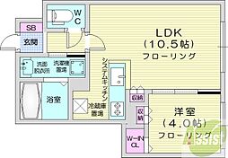 プレミエールメゾン琴似 1LDKの間取図画像