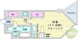 FCFarnest円山 ワンルームの間取図画像