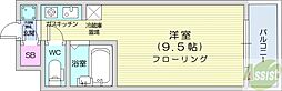 サンパレスN18 ワンルームの間取図画像