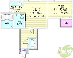 シャイニングスター 1LDKの間取図画像