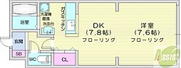 スカイパレス 1DKの間取図画像