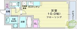 ピュア26 ワンルームの間取図画像