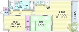 マイン中島公園 2LDKの間取図画像