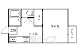 メゾンホリーホック 1Kの間取図画像