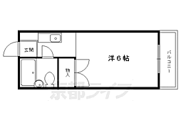 ヴィラ里の前 1Kの間取図画像