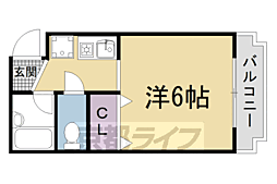 フォーブル高野 1Kの間取図画像