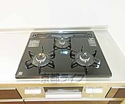 3口コンロ付です。