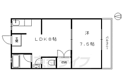 マンションまるせき 1LDKの間取図画像
