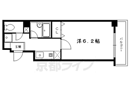フランドルアミ下鴨 1Kの間取図画像