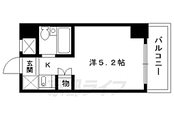 シリウス星の子ビル 1Kの間取図画像