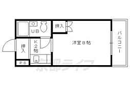 レジデンス・タイコー 1Kの間取図画像