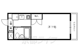 パルティーレ1 1Kの間取図画像