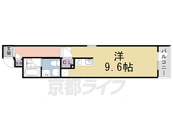 京都府京都市南区唐橋堂ノ前町(賃貸マンション1R・4階・25.25㎡)の写真 その2