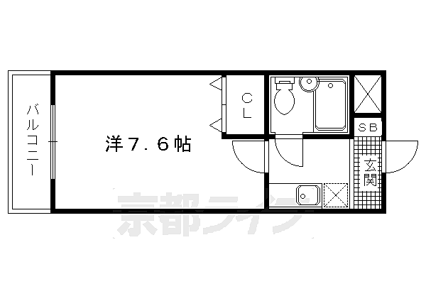 ルミエール末広 308｜京都府京都市上京区末広町(賃貸マンション1K・3階・26.00㎡)の写真 その2