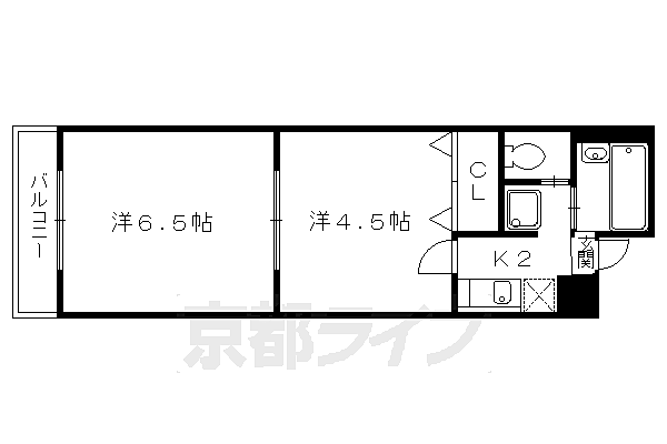 マッケンジー東堀川 201｜京都府京都市上京区主計町(賃貸マンション2K・2階・28.00㎡)の写真 その2