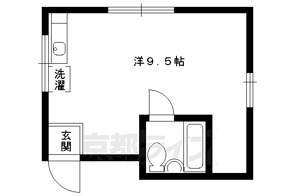 プラザクレバーIII 203｜京都府京都市北区平野桜木町(賃貸マンション1R・2階・20.00㎡)の写真 その2