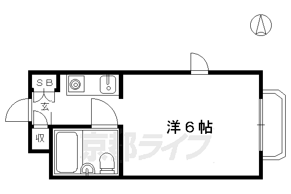 プレステージ北山 301｜京都府京都市北区鷹峯木ノ畑町(賃貸マンション1K・3階・16.00㎡)の写真 その2