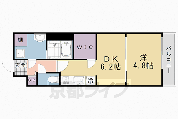 ファステート京都壬生フィエロ 208｜京都府京都市中京区壬生天池町(賃貸マンション1DK・2階・28.98㎡)の写真 その2