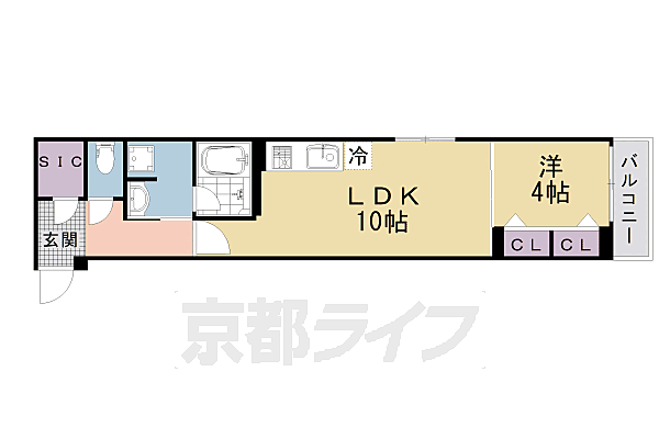 ベラジオ雅び北野白梅町 403｜京都府京都市上京区西町(賃貸マンション1LDK・4階・38.32㎡)の写真 その2