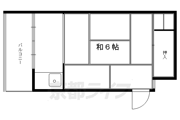 岡田アパート 11｜京都府京都市左京区吉田中大路町(賃貸アパート1K・2階・16.73㎡)の写真 その2