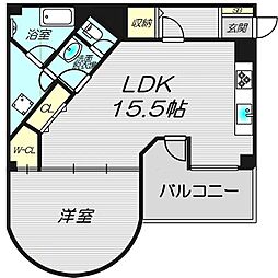 シオンズガーデン花川 1LDKの間取図画像