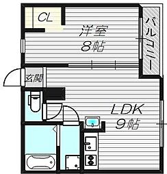 ベストレジデンス東三国 1LDKの間取図画像